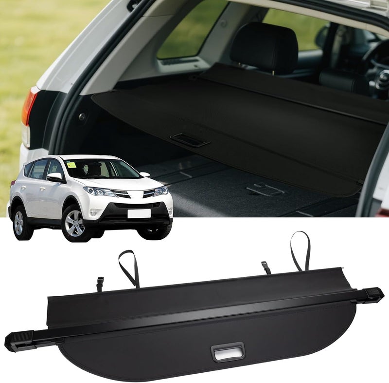 FARBIN Trunk Cargo Cover for Toyota RAV4 2013 2014 2015 2016 2017 2018, Retractable Trunk Cover Waterproof Privacy Security Screen Shield Shade (for 2013-2018 Toyota RAV4 Canvas Extra Clips) - Image 1